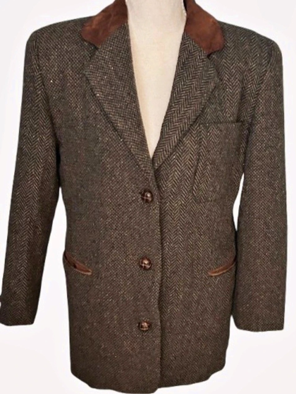 Vintage Wool Blend THE LIMITED FINEST COLLECTION Blazer Jacket Herringbone Small